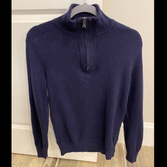 JCrew men’s small slim fit quarter zip sweater - Picture 7 of 8